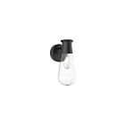 Kuzco Lighting EW464001BKCB Marcel 1-lumière 60W Verre à bulles transparent et noir texturé Appliques murales d'intérieur