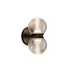 Kuzco Lighting EW77209-BK-CR Peri 11W Noir et verre côtelé transparent LED Appliques murales d'intérieur