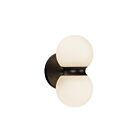 Kuzco Lighting EW77209-BK-OP Peri 11W Noir et verre opale LED Appliques murales d'intérieur