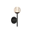 Kuzco Lighting EW78513-BK-CR Claremont 6W Noir et verre côtelé transparent LED Appliques murales d'intérieur