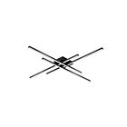 Kuzco Lighting FM18247-BK Vega Minor 61W Noir LED Plafonnier Encastré