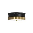 Kuzco Lighting FM416114MBBG Rue 3-lumières 180W Noir mat et or brossé Plafonnier Encastré