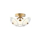 Kuzco Lighting FM417604BGCR-UNV Hera 20W Or brossé et transparent LED Plafonnier Encastré