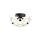 Kuzco Lighting FM417604MBCR Hera 20W Noir mat et transparent LED Plafonnier Encastré