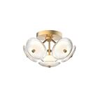 Kuzco Lighting FM417606BGCR-UNV Hera 40W Or brossé et transparent LED Plafonnier Encastré