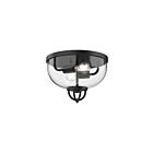 Kuzco Lighting FM461102MB Lancaster 2-lumières 120W Noir mat Plafonnier Encastré