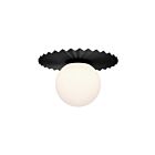 Kuzco Lighting FM501214MBOP Plume 1-lumière 60W Noir mat Plafonnier Encastré