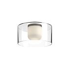 Kuzco Lighting FM53512-BK-CL Birch 13W Noir LED Plafonnier Encastré