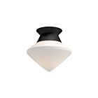 Kuzco Lighting FM537508MBOP Nora 1-lumière 60W Noir mat et opalescent Plafonnier Encastré