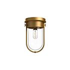 Kuzco Lighting FM539008AGCL Cyrus 1-lumière 60W Or vieilli et verre transparent Plafonnier Encastré
