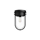 Kuzco Lighting FM539008MBCL Cyrus 1-lumière 60W Verre transparent et noir mat Plafonnier Encastré