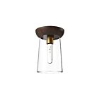 Kuzco Lighting FM542007AGWT Emil 1-lumière 60W Or vieilli et noyer Plafonnier Encastré