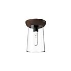 Kuzco Lighting FM542007MBWT Emil 1-lumière 60W Noir mat et noyer Plafonnier Encastré