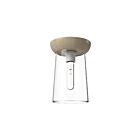 Kuzco Lighting FM542007WHWK Emil 1-lumière 60W Blanc et chêne blanc Plafonnier Encastré