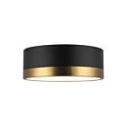 Kuzco Lighting FM556212AGMB Brisbane 2-lumières 120W Or vieilli et noir mat Plafonnier Encastré