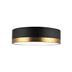 Kuzco Lighting FM556216AGMB Brisbane 3-lumières 180W Or vieilli et noir mat Plafonnier Encastré