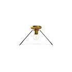 Kuzco Lighting FM570314BGCL Salem 1-lumière 60W Or brossé et verre transparent Plafonnier Encastré