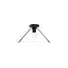 Kuzco Lighting FM570314MBCL Salem 1-lumière 60W Verre transparent et noir mat Plafonnier Encastré