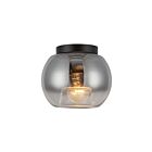 Kuzco Lighting FM57508-BK-SM Samar 1-lumière 60W Noir et fumé Incandescente Plafonnier Encastré