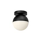 Kuzco Lighting FM58306-BK-OP Monae 1-lumière 60W Noir et verre opalescent Incandescente Plafonnier Encastré