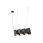 Kuzco Lighting LP17435-BK-UNV Domino 80W Noir LED Suspendu