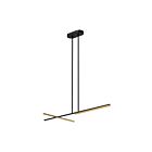 Kuzco Lighting LP28748-BK-BG-UNV Shift 36W Noir et or brossé LED Suspendu