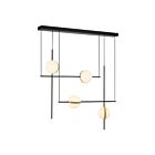 Kuzco Lighting LP302004MBBG-UNV Tagliato 42W Noir mat et or brossé LED Suspendu