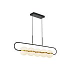 Kuzco Lighting LP302005MBBG Tagliato 53W Noir mat et or brossé LED Suspendu