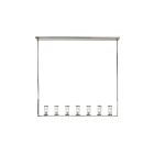 Kuzco Lighting LP309007PNCG Revolve 7-Lumières 420W Verre transparent et nickel poli Suspendu