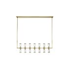 Kuzco Lighting LP309077NBCG Revolve 14-Lumières 840W Verre transparent et laiton naturel Suspendu