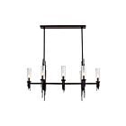 Kuzco Lighting LP335838MBCR Torres 8-Lumières 320W Verre côtelé transparent et noir mat Suspendu