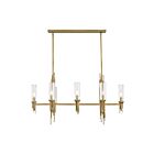 Kuzco Lighting LP335838VBCR Torres 8-Lumières 320W Verre côtelé et laiton vieilli Suspendu
