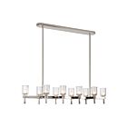 Kuzco Lighting LP338052PNCC Lucian 10-Lumières 600W Cristal transparent et nickel poli Suspendu