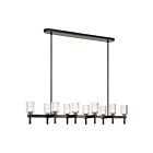Kuzco Lighting LP338052UBCC Lucian 10-Lumières 600W Cristal transparent et bronze urbain Suspendu