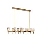Kuzco Lighting LP338052VBAR Lucian 10-Lumières 600W Laiton vieilli et albâtre Suspendu