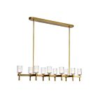 Kuzco Lighting LP338052VBCC Lucian 10-Lumières 600W Cristal transparent et laiton vieilli Suspendu