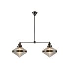 Kuzco Lighting LP348241UBPG Willard 2-Lumières 120W Bronze urbain et verre prismatique Suspendu