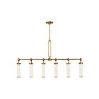 Kuzco Lighting LP355652VBGO Wynwood 6-Lumières 360W Laiton vieilli et opale brillant Suspendu