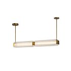 Kuzco Lighting LP374247VBCR-UNV Alai 37W Laiton vieilli et verre côtelé LED Suspendu