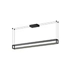 Kuzco Lighting LP45560-BK-UNV Plaza 80W Noir LED Suspendu