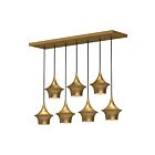 Kuzco Lighting LP523036BG Emiko 7-Lumières 420W Or brossé Suspendu