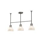Kuzco Lighting LP540334BNGO Westlake 3-Lumières 180W Nickel brossé et verre opale brillant Suspendu