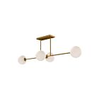 Kuzco Lighting LP549448AGOP Cassia 4-Lumières 160W Or vieilli et verre opale mat Suspendu