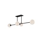 Kuzco Lighting LP549448MBOP Cassia 4-Lumières 160W Noir mat et verre opale mat Suspendu