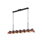 Kuzco Lighting LP57642-BK-BGD Atlas 7-Lumières 280W Noir et bordeaux Suspendu