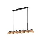 Kuzco Lighting LP57642-BK-PEC Atlas 7-Lumières 280W Noir et pêche Suspendu