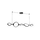 Kuzco Lighting LP84457-BK Serif 37W Noir LED Suspendu