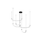 Kuzco Lighting MP89570-BK-UNV Talis 80W Noir LED Suspendu