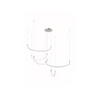 Kuzco Lighting MP89570-BN-UNV Talis 80W Nickel brossé LED Suspendu