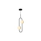 Kuzco Lighting PD302002MBBG-UNV Tagliato 21W Noir mat et or brossé LED Suspendu